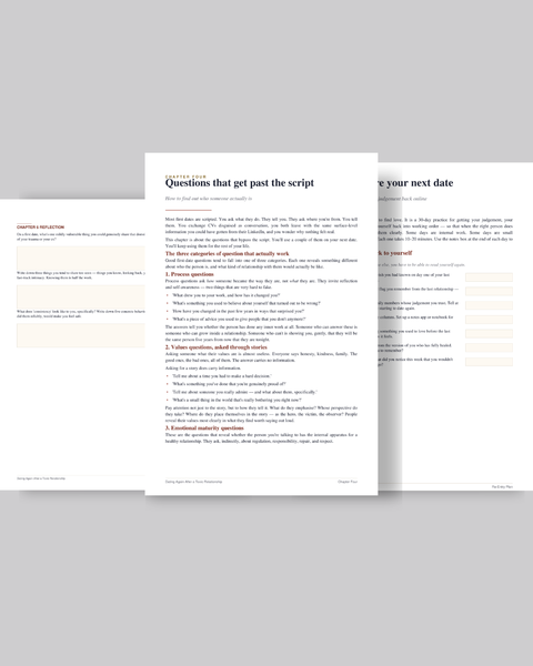 Dating Again After a Toxic Relationship: A Quiet Guide and Fillable Workbook for First Dates When Your Gut Is Still Recovering