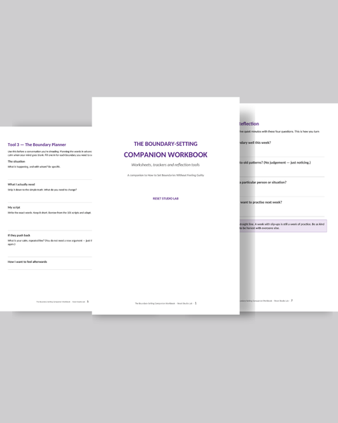 How to Set Boundaries Without Feeling Guilty — 136 Scripts, Workbook & Pocket Cards (Bundle)