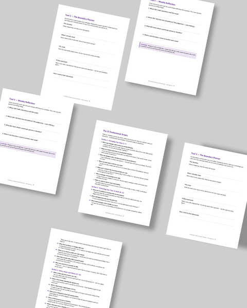How to Set Boundaries Without Feeling Guilty — 136 Scripts, Workbook & Pocket Cards (Bundle)