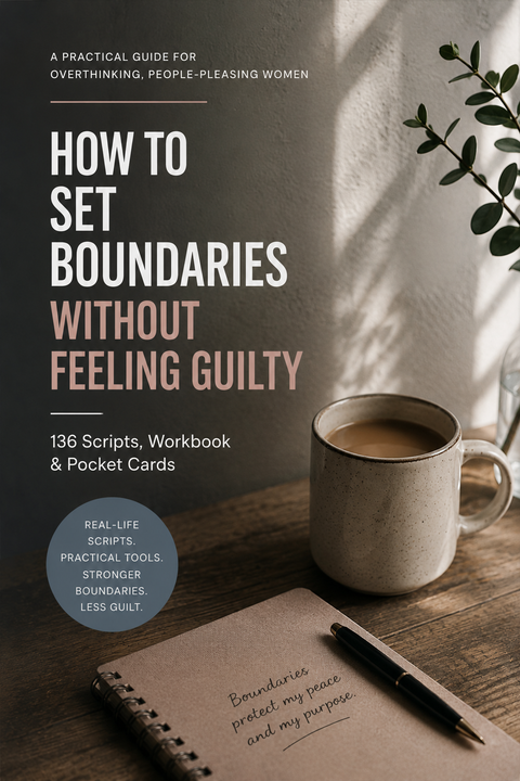 How to Set Boundaries Without Feeling Guilty — 136 Scripts, Workbook & Pocket Cards (Bundle)